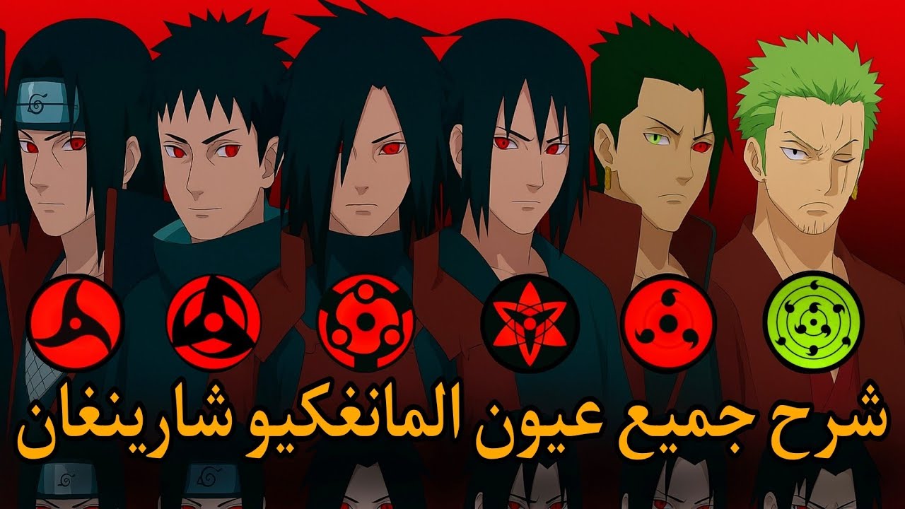 شرح جميع عيون الشارينغان في انمي ناروتو !! 😯