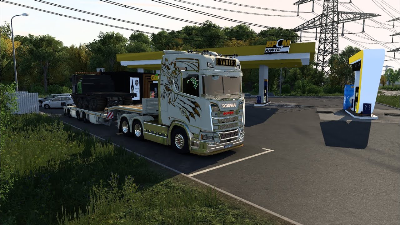 [ETS 2]  ＜SCANIA  Power V8＞首振りおやじの引っ張り稼業。それでは、Let's go !  Have a nice day !ご安全に。