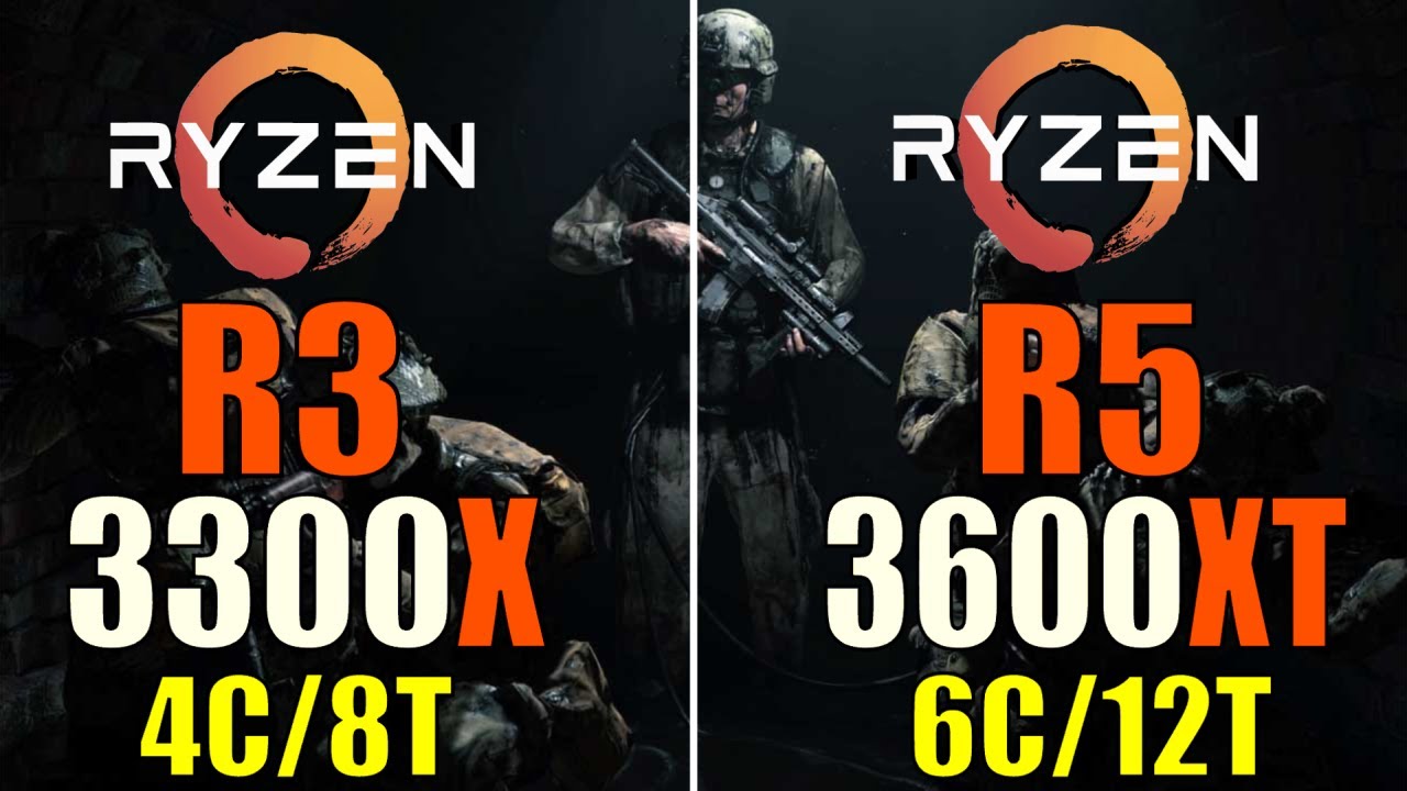 RYZEN 3 3300X vs RYZEN 5 3600XT | PC GAMES TEST |