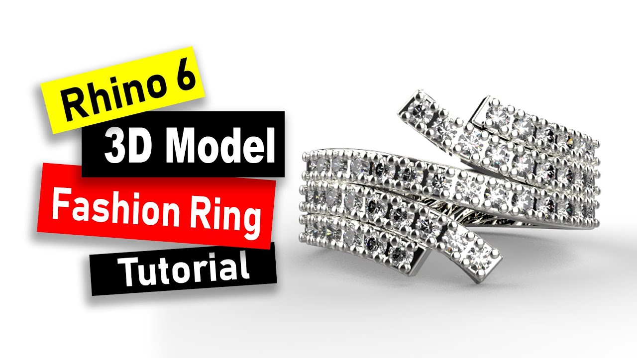 Offset Fashion Ring 3D Model in Rhino 6: Jewelry CAD Design Tutorial #90