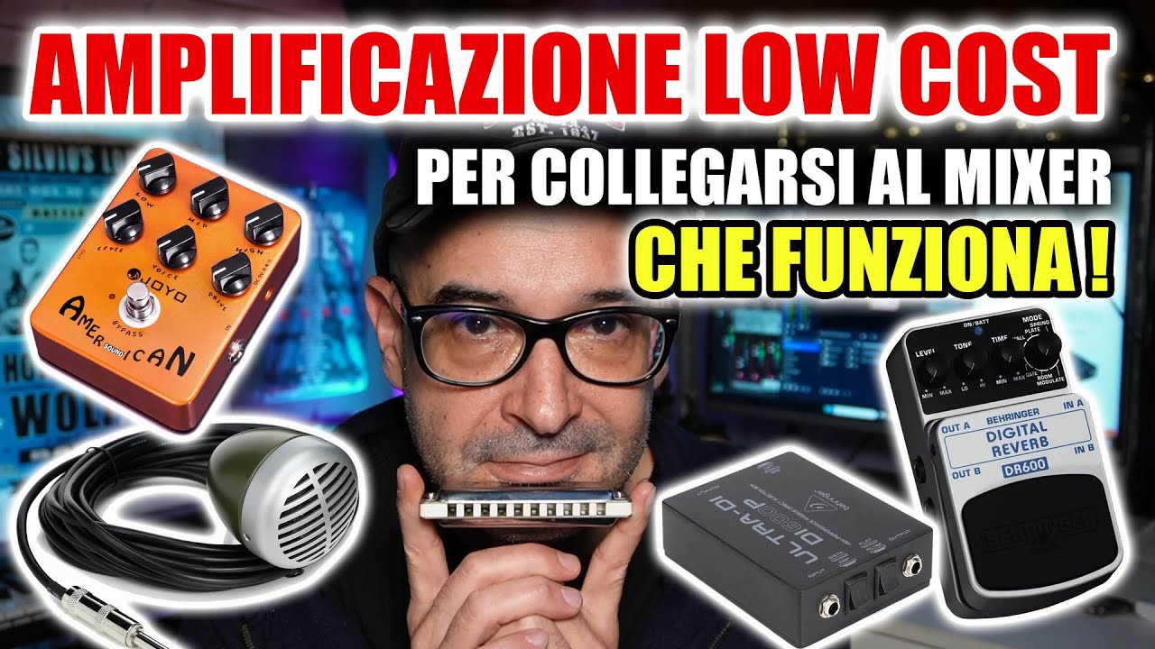 Suono elettrificato di armonica collegandosi al mixer (amplificazione low cost che funziona!)