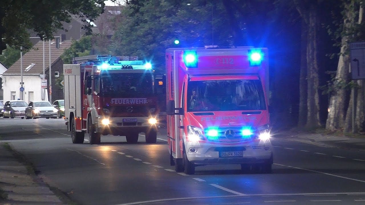 HLF + LF-KatS + MTF LZ 610 FF + RTW FW6 BF Duisburg