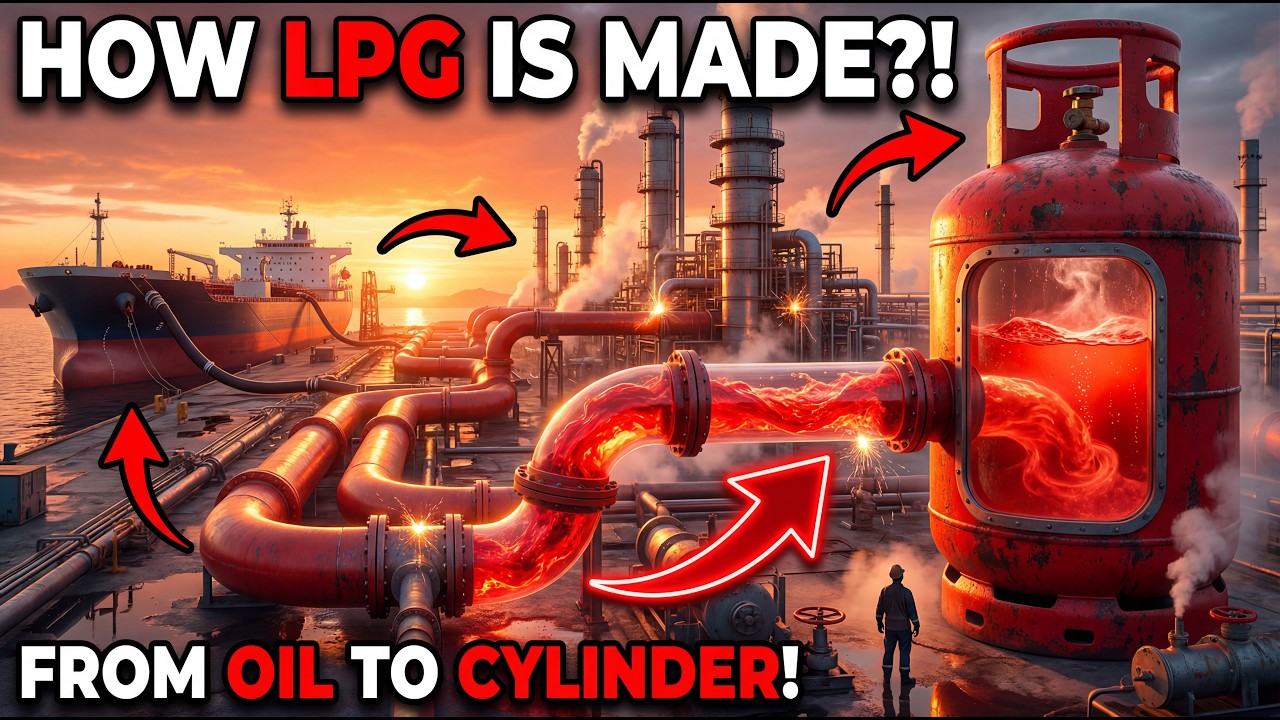 From Crude Oil to LPG Cylinder 🔥 Full Journey Explained | How Gas Reaches Your Home?