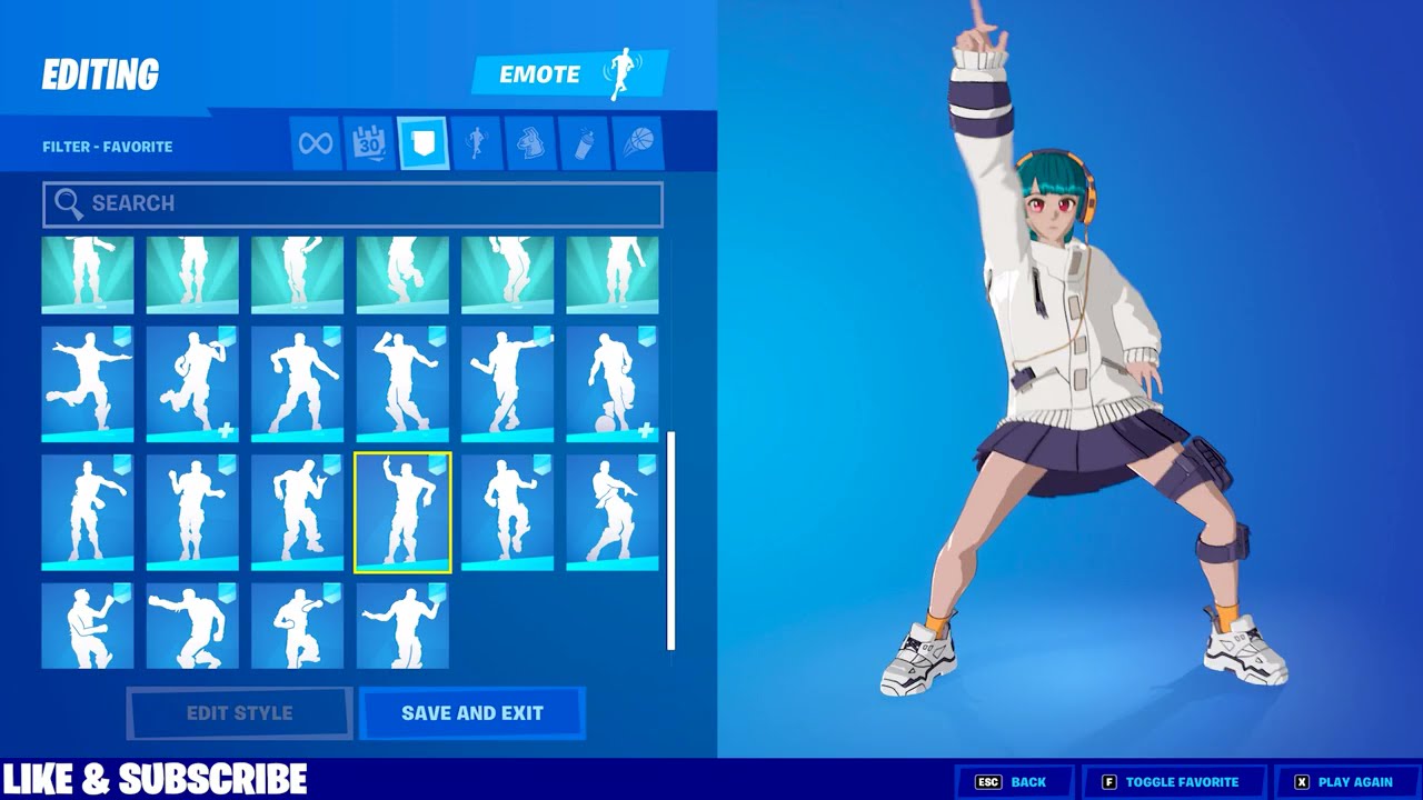 Fortnite Yuki Skin With Best Dances & Emotes!