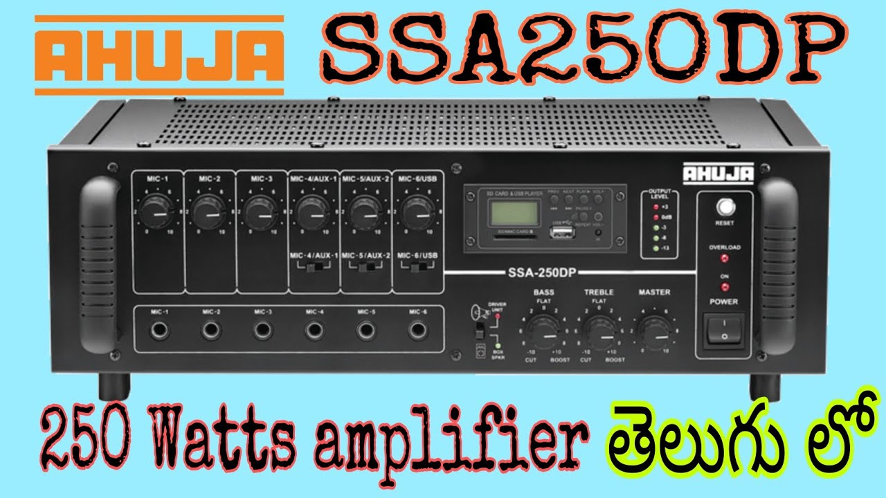 ahuja ssa250dp amplifier in telugu sunnyaudios