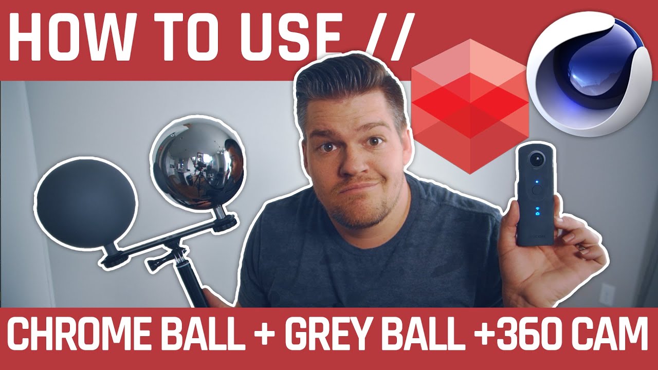 Chrome Ball + Grey Ball + 360 Cam for HDRI Lighting (C4D / Redshift)