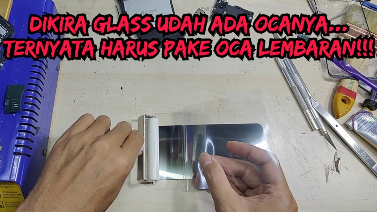 repair / mengganti kaca lcd,modif frame,& memasang oca lembaran...infinix HOT 20 5G