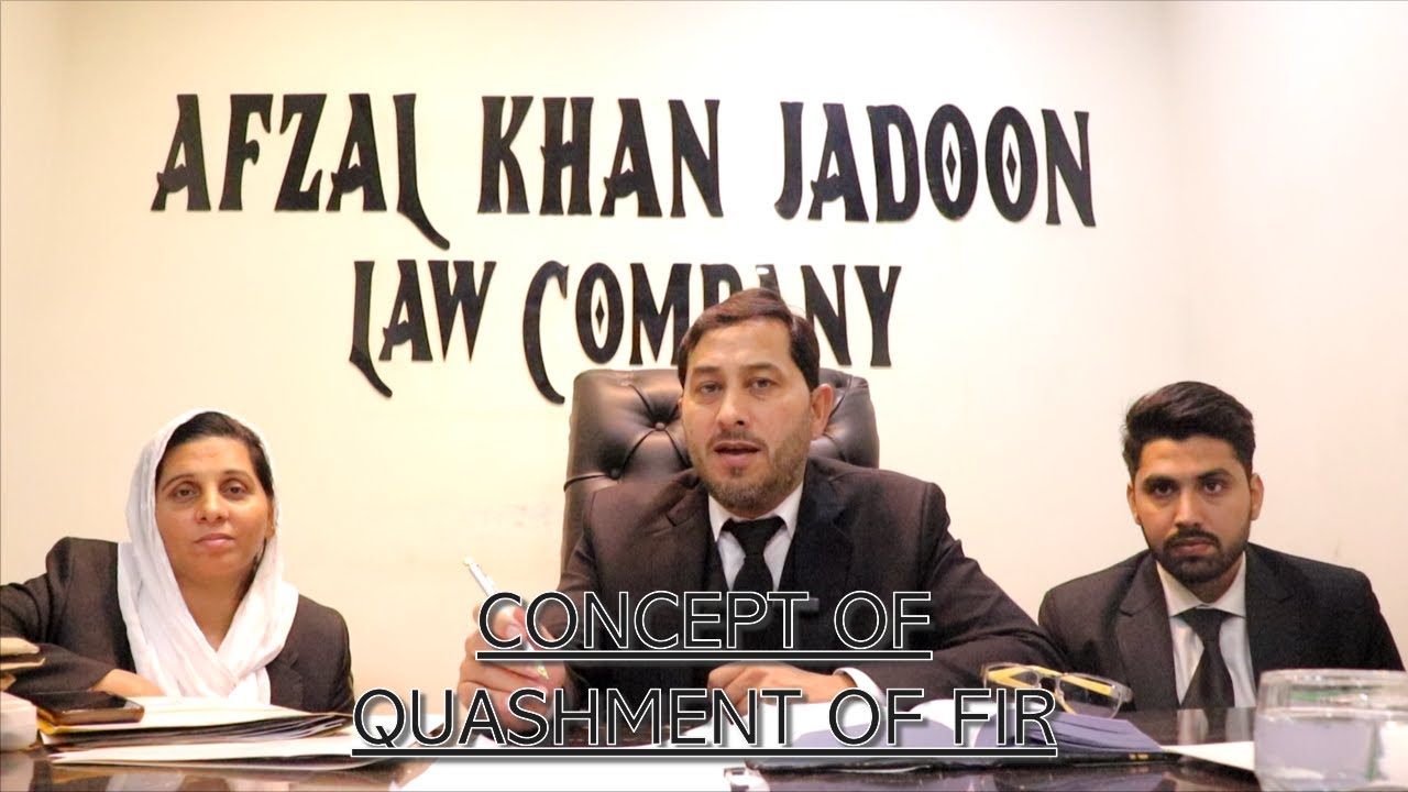 THE CONCEPT OF QUASHMENT OF FIR