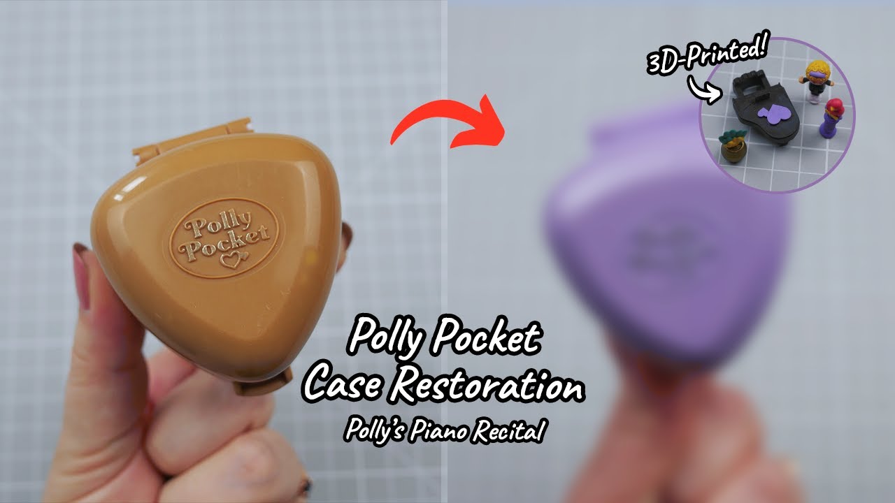 Polly Pocket Case Restoration - RetroBrighting / Reverting Sun Damage + 3D Printed Minis #elegoo