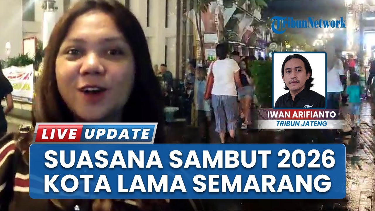 Detik-detik Tahun Baru 2026 di Kota Lama, Ribuan Orang Ramaikan Spot Foto Ikonik di Semarang