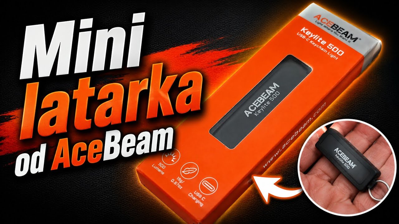AceBeam Flashlight.Latarka Keylite 500 USB-C Keychain Light.To idealny brelok w zestawie EDC.