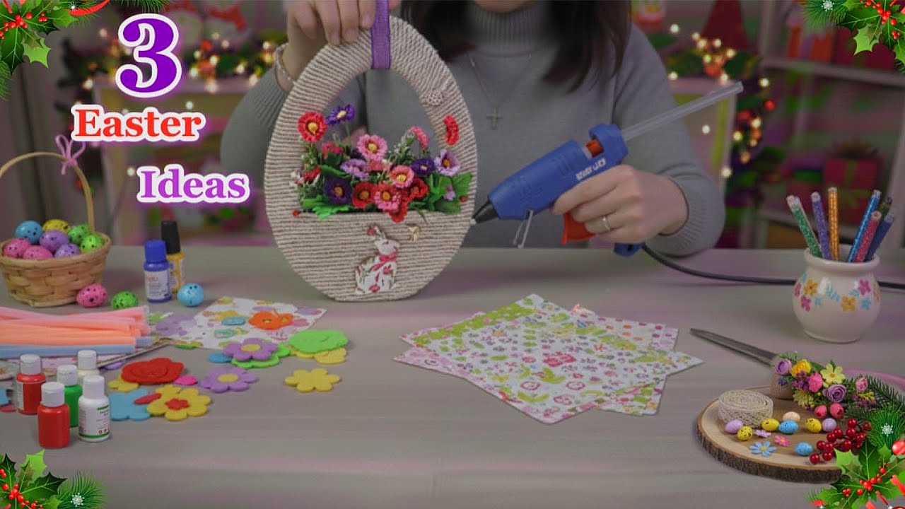 DIY 3 Easter Decoration ideas from Ordinary materials at home | Easy Easter craft idea 🐰19