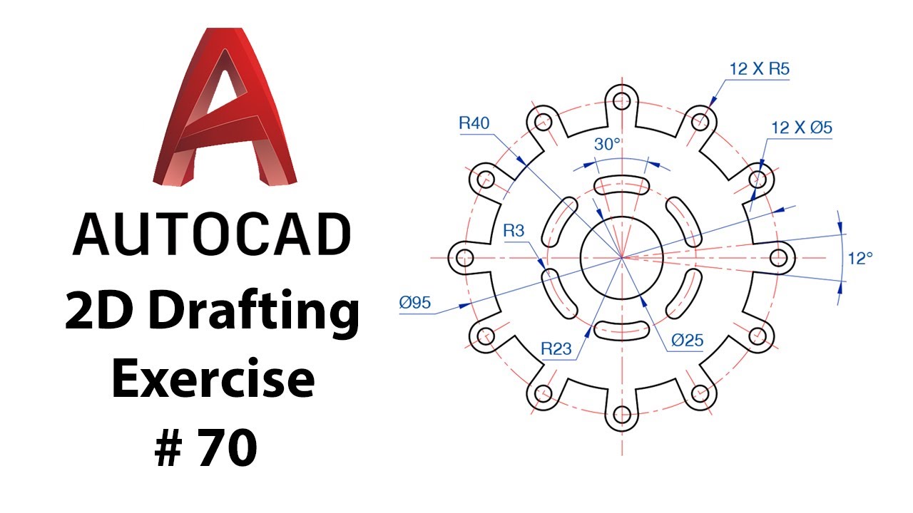 AutoCAD 2D Drafting Exercise # 70 - Basic to Advance in Hindi