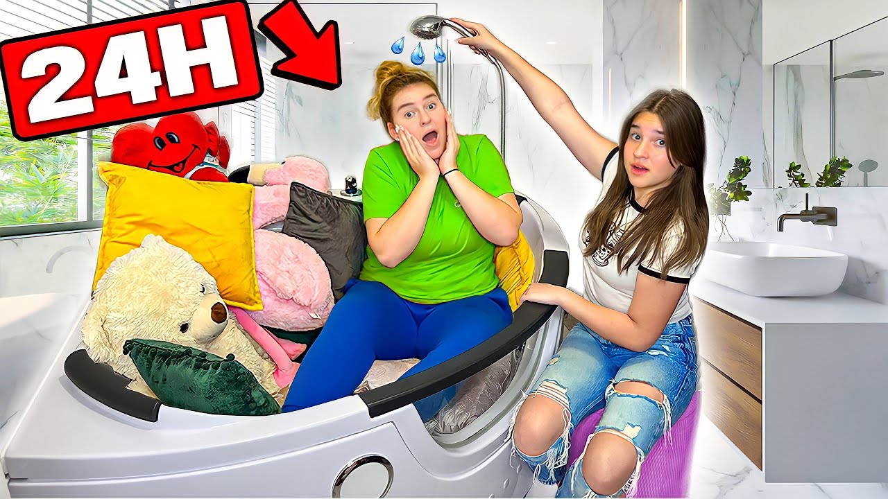 Le Dernier Qui Sort De La Salle De Bain Gagne1000€ | 24H Dans La Salle De Bain !