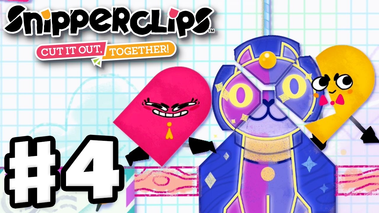 Snipperclips - Gameplay Walkthrough Part 4 - Party Mode! Cut It Out, Together! (Nintendo Switch)