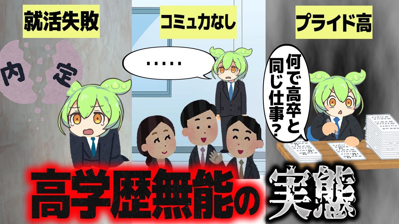 どこにでもいる高学歴無能の実際に迫る【ずんだもん解説】