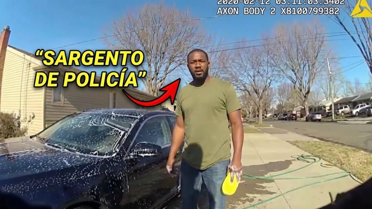 Policía confronta a hombre negro lavando su coche — resulta ser sargento, carrera acabada