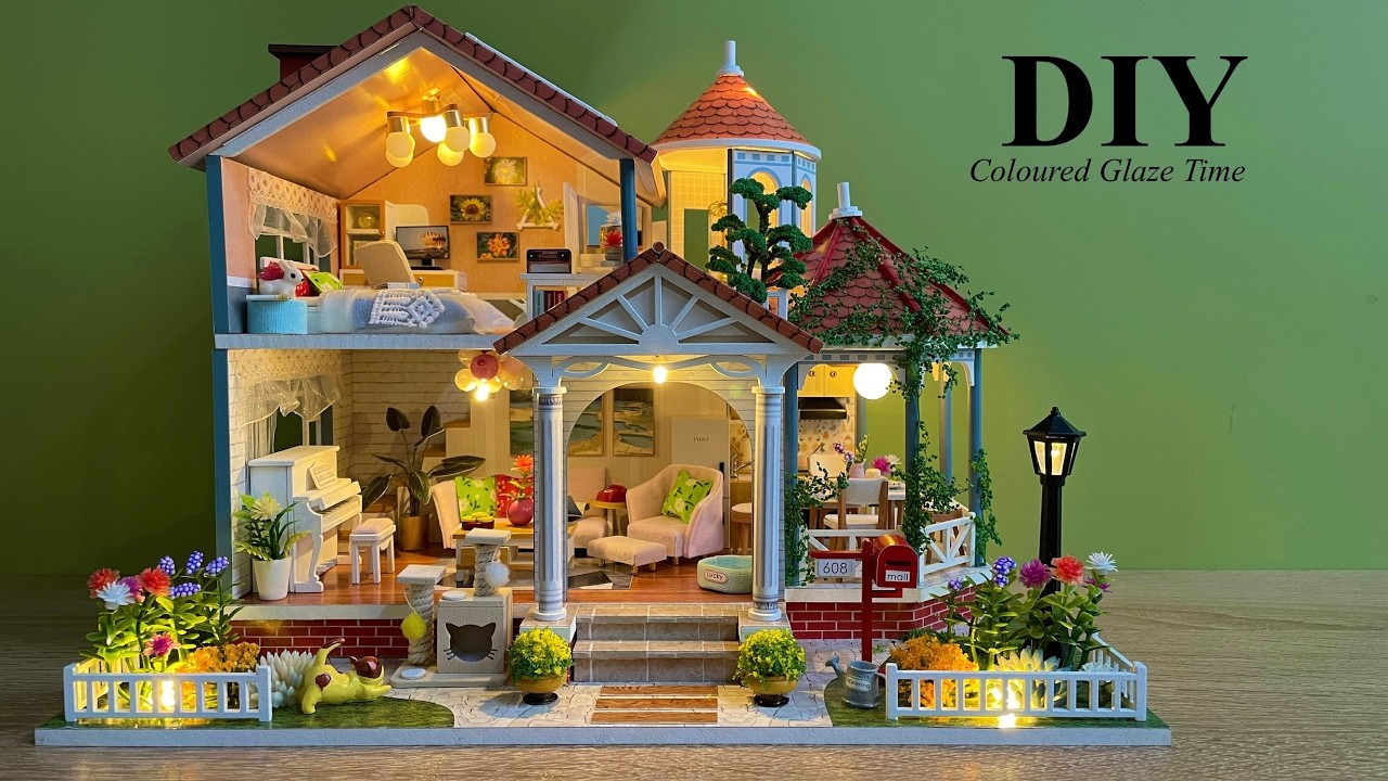 Coloured Glaze Time | DIY Miniature Dollhouse Crafts | Relaxing Satisfying Video