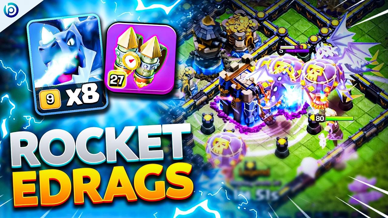 TH18 Rocket E-Drag Strategy is BROKEN! Easiest War & Legends Attack