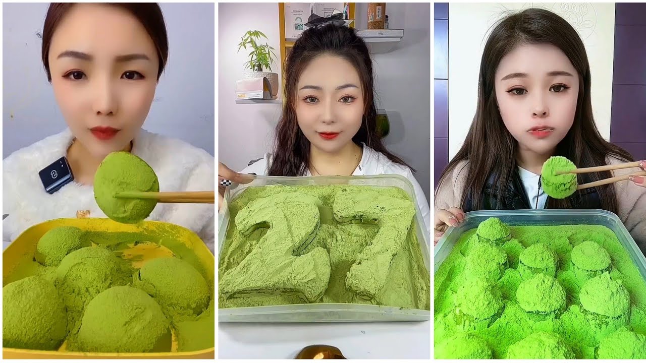 ASMR FOAM ICE EATING | MATCHA ICE EATING | RELAX VIDEO