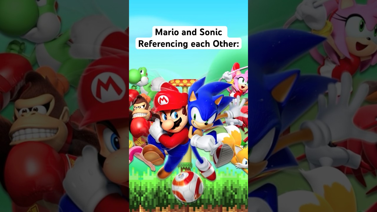 Марио и Соник отсылают друг к другу: #sonic