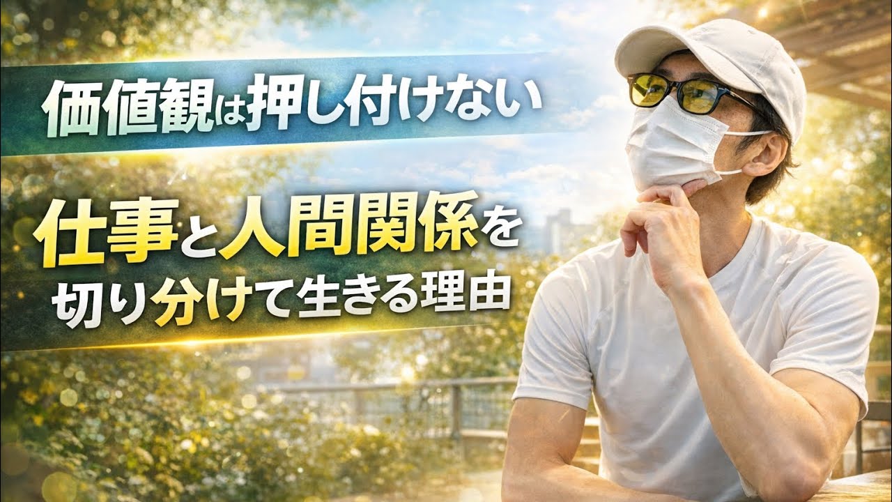 価値観は押し付けない｜仕事と人間関係を切り分けて生きる理由