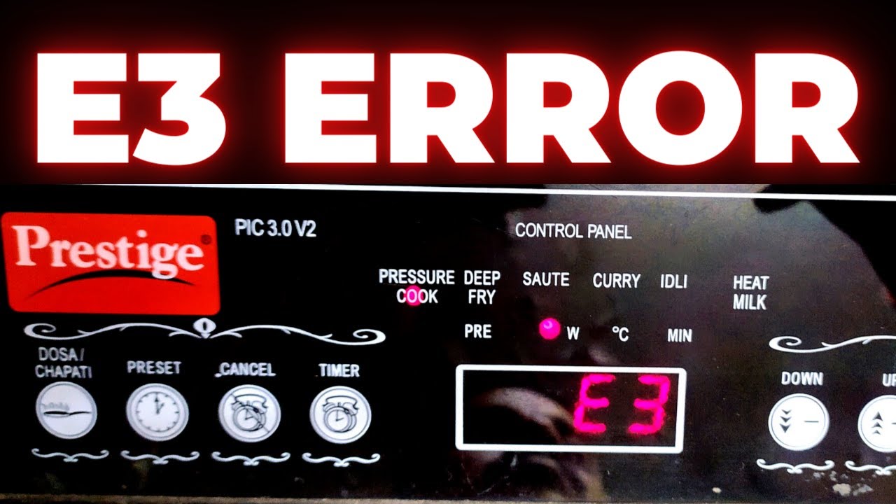 E3 Error In Prestige Induction Cooker | How to repair E3 Error in Induction Cooker?