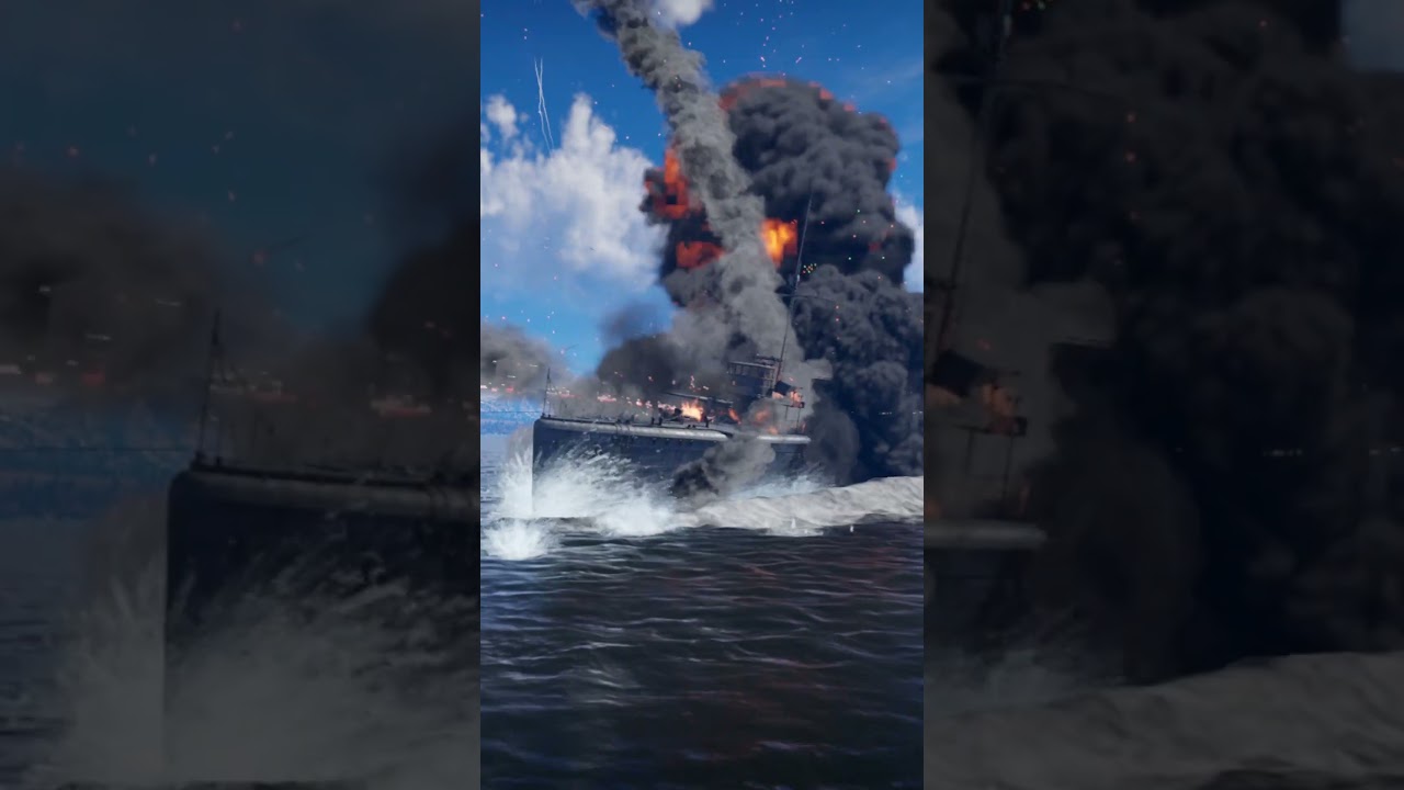 USS Warship Destroyed  #warthunder #usmilitarycombat