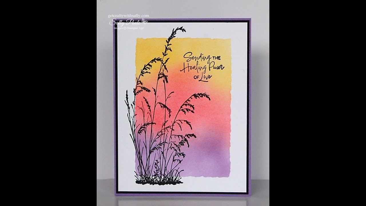Beginner Ink Blending Card with Stampin' Up! Prairie Grass