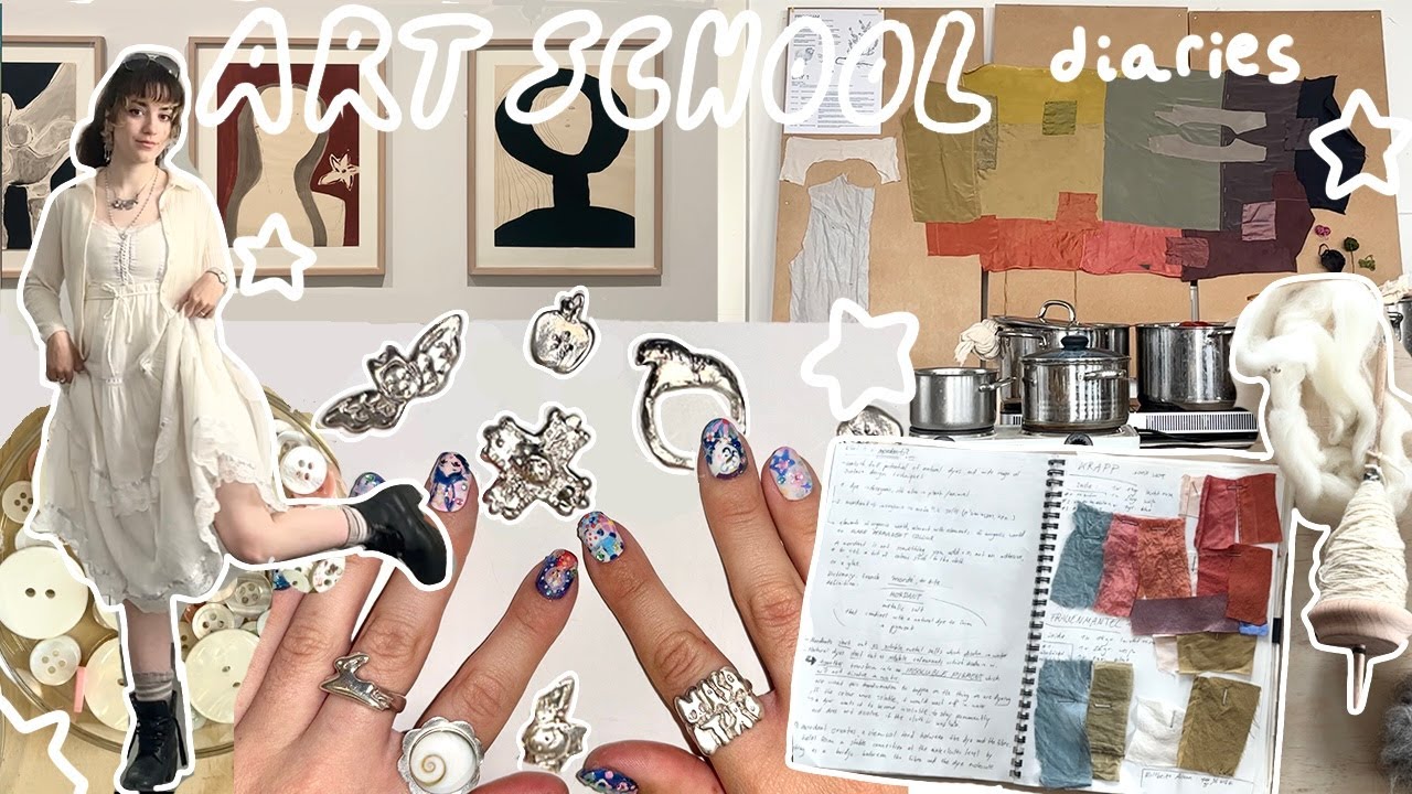 art student diaries .☘︎ ݁˖ yarn, books, silver work ˖ ݁𖥔 ݁˖