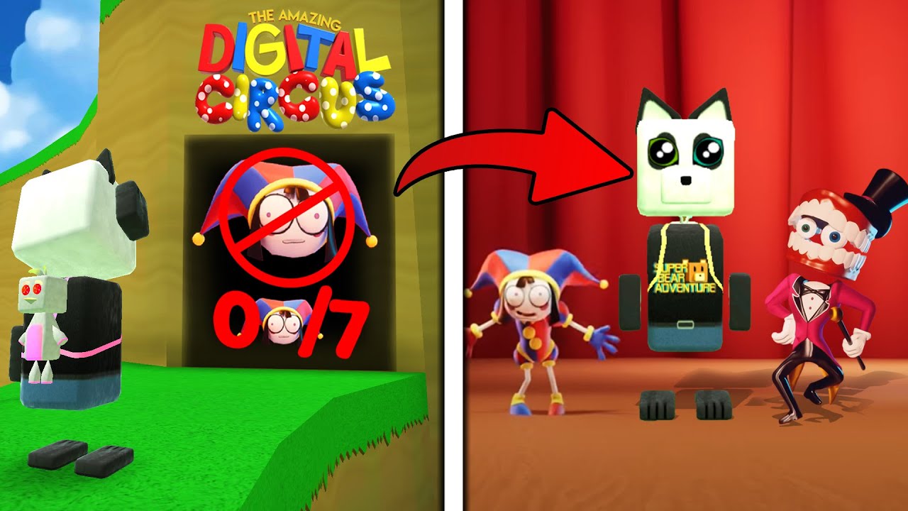 New Digital Circus Teleport - Super Bear Adventure Gameplay Walkthrough
