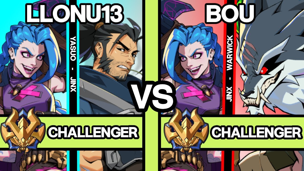 2XKO ▰ RANK 3 Asia LLONU13 (Yasuo/Jinx) vs BOU (Jinx/Warwick) ▰ 2XKO Pro Replays