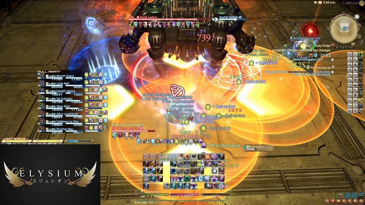 FFXIV: Alexander Floor 8 (Savage) - Elysium FC (BLM PoV)