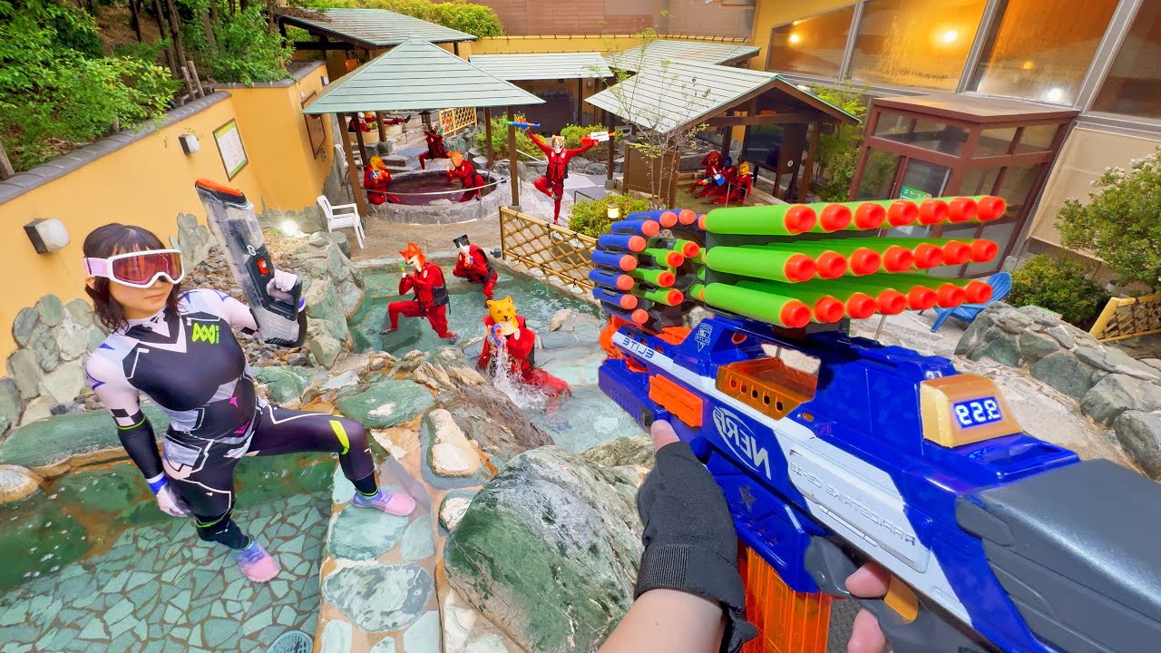 Nerf War | Amusement Park Battle 118(Nerf First Person Shooter)