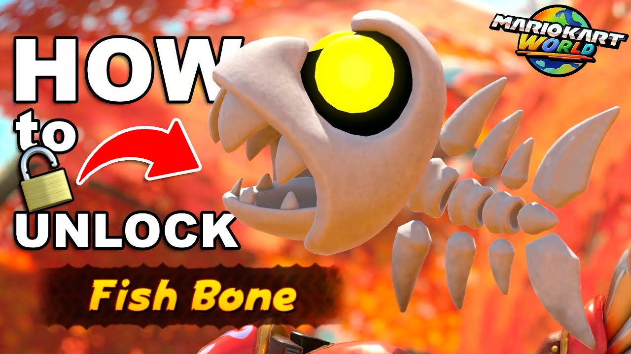 How to Unlock FISH BONE in Mario Kart World | Quick & Easy Kamek Orb Tutorial