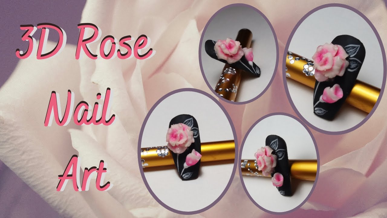 How to Create a 3D Rose - Beautiful Nail Art - Nail Tutorial