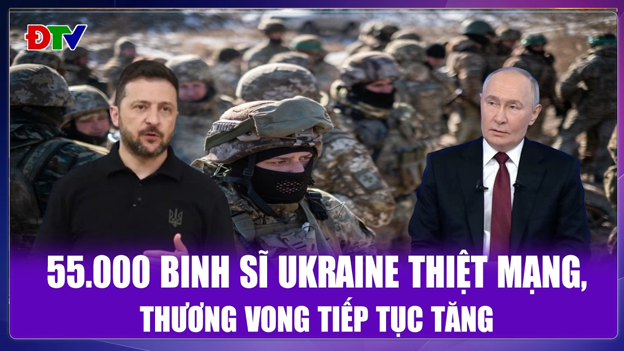 THỜI SỰ QUỐC TẾ CHIỀU5/2: 55.000 binh sĩ Ukraine thiệt mạng, thương vong tiếp tục tăng| Điện Biên TV