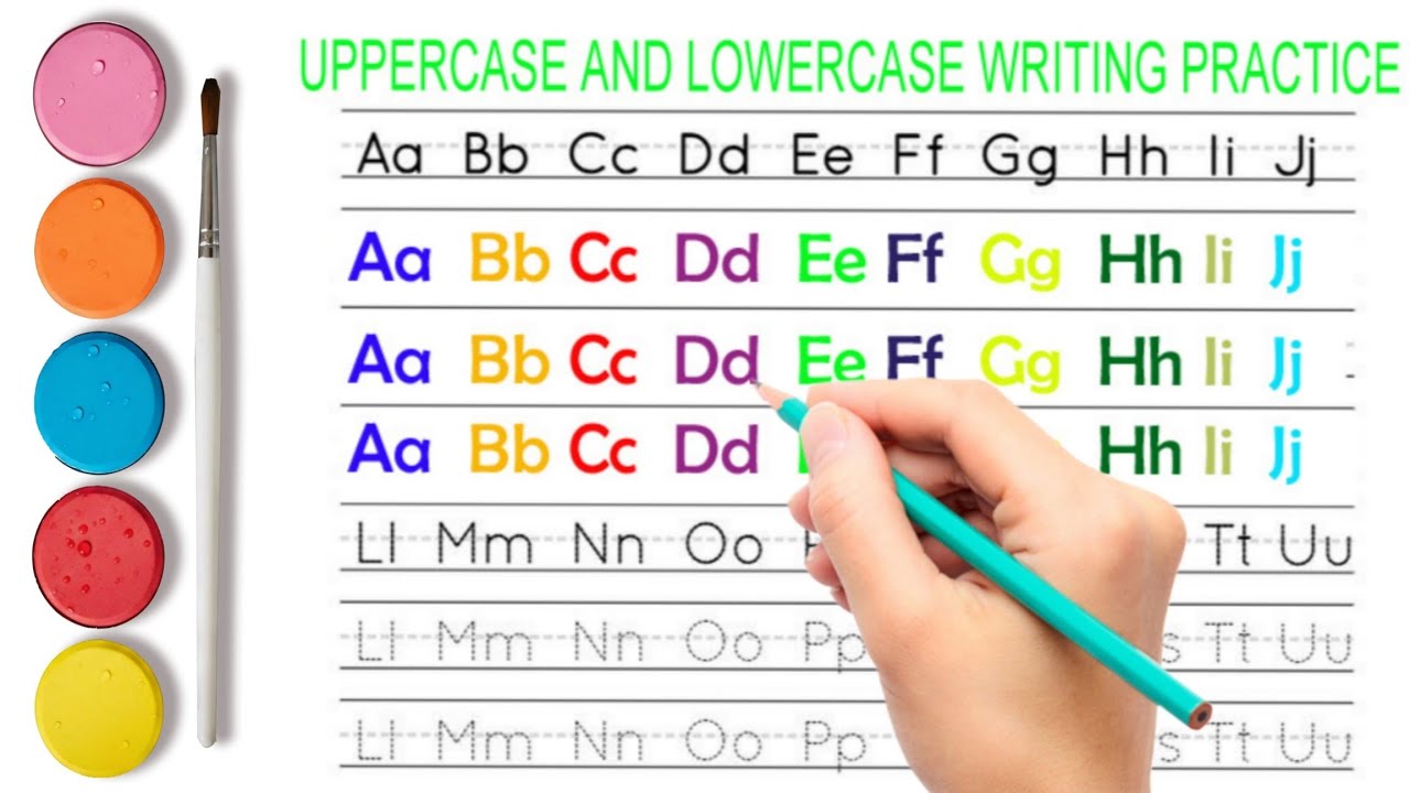 Uppercase and Lowercase Writing Practice | A to Z Alphabet Tracing for Kids