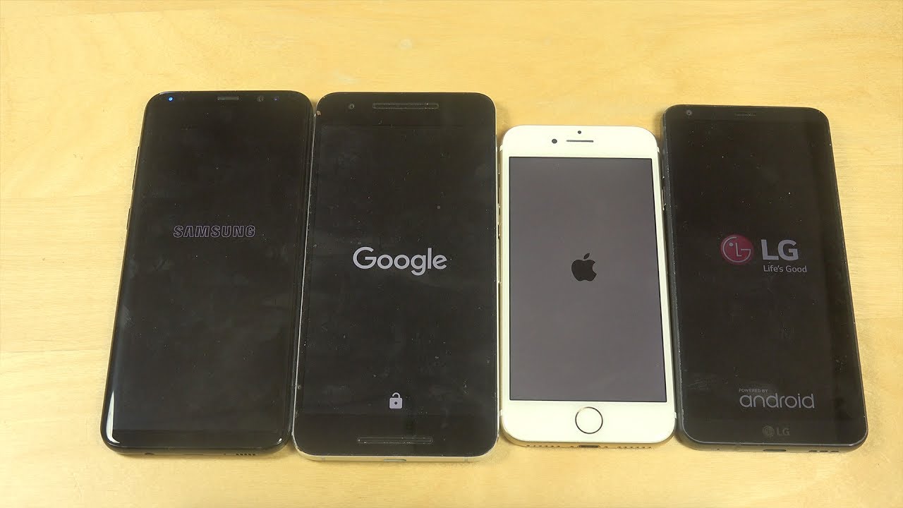 iPhone 7 iOS 11 Beta против Samsung Galaxy S8 Plus против Nexus 6P Android 8.0 против LG G6 — Ско...