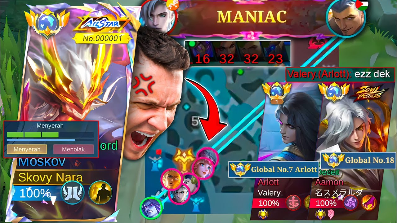 NABRAK GLOBAL No.7 ARLOTT! PERJUANGAN TERGILA GLOBAL MOSKOV JADI TULANG PUNGGUNG TIM!💀 ~ MLBB
