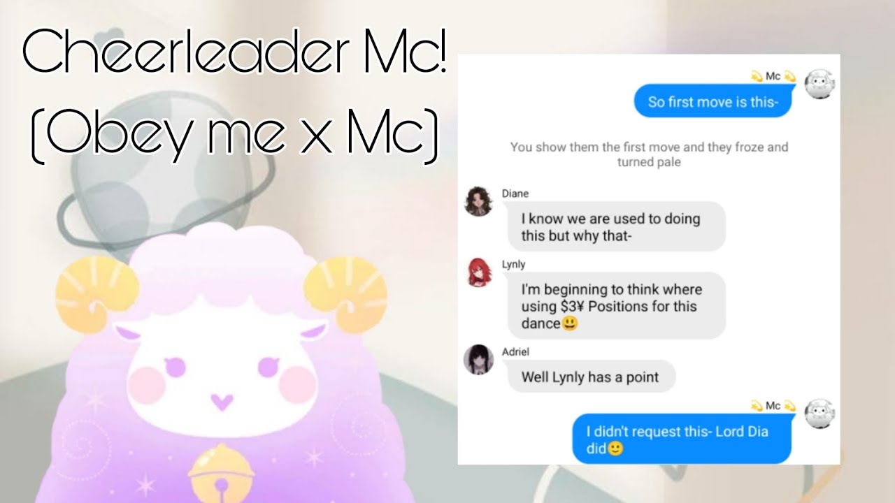 Obey me text: Cheerleader Mc! (Obey me x Mc)