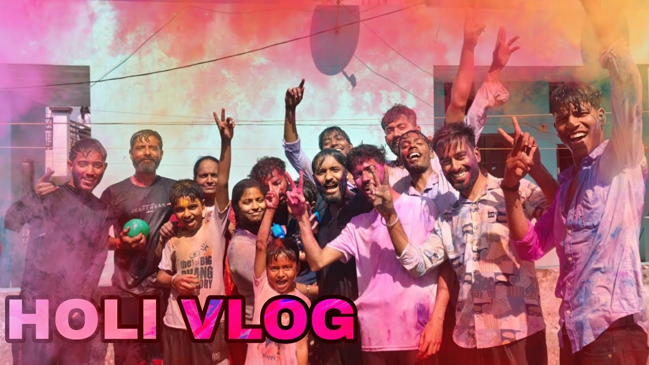 First Vlog Ever! Holi Celebration With Friends & Family 🫟 | Drona Vlogs