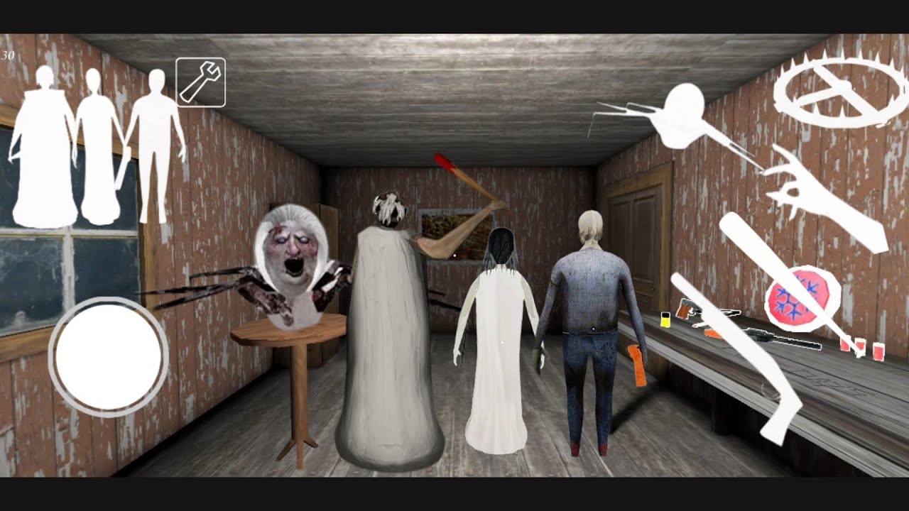 Playing As Granny Grandpa Slendrina And Spider Angelina Mod Menu #granny 