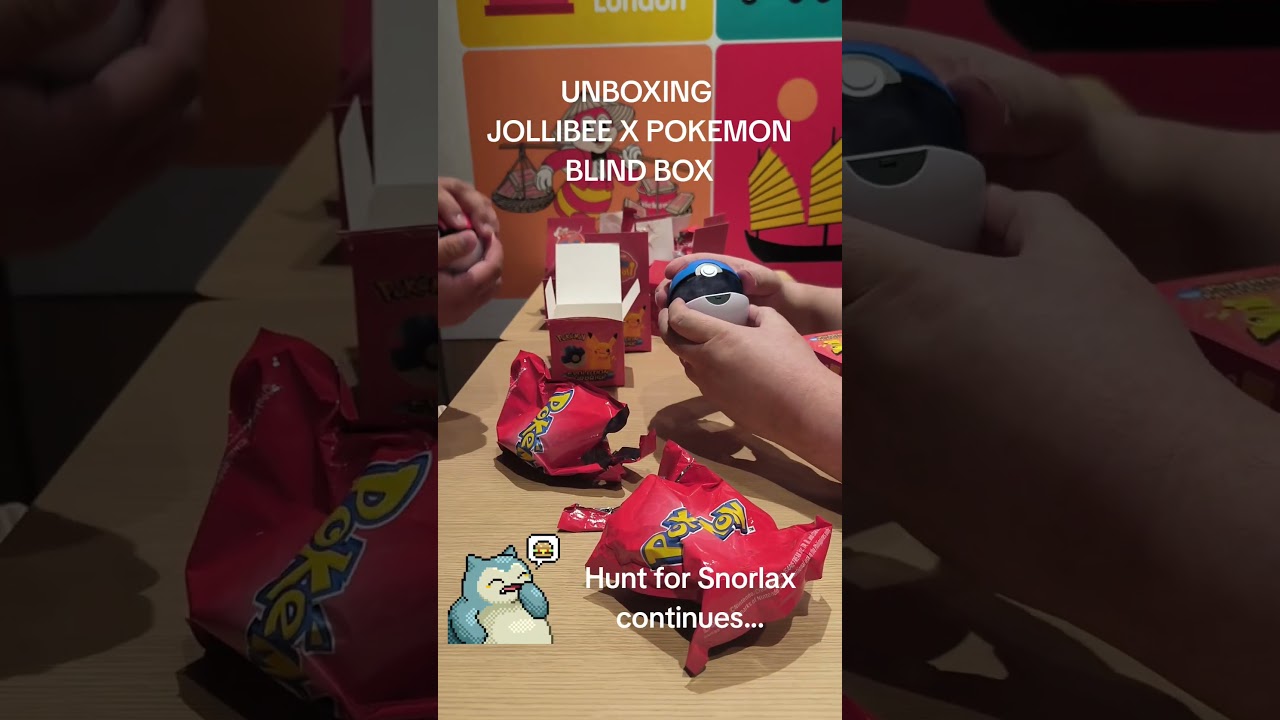 Unboxing Jollibee x Pokemon Blind Box! Hunting for Snorlax! #jollibee #pokemon #snorlax