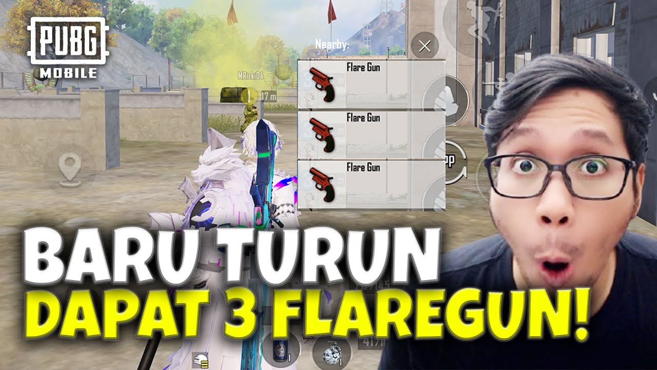 INI HOKI BANGET! BARU TURUN LANGSUNG TIGA FLARE GUN! AWM GRATIS?! - PUBG MOBILE