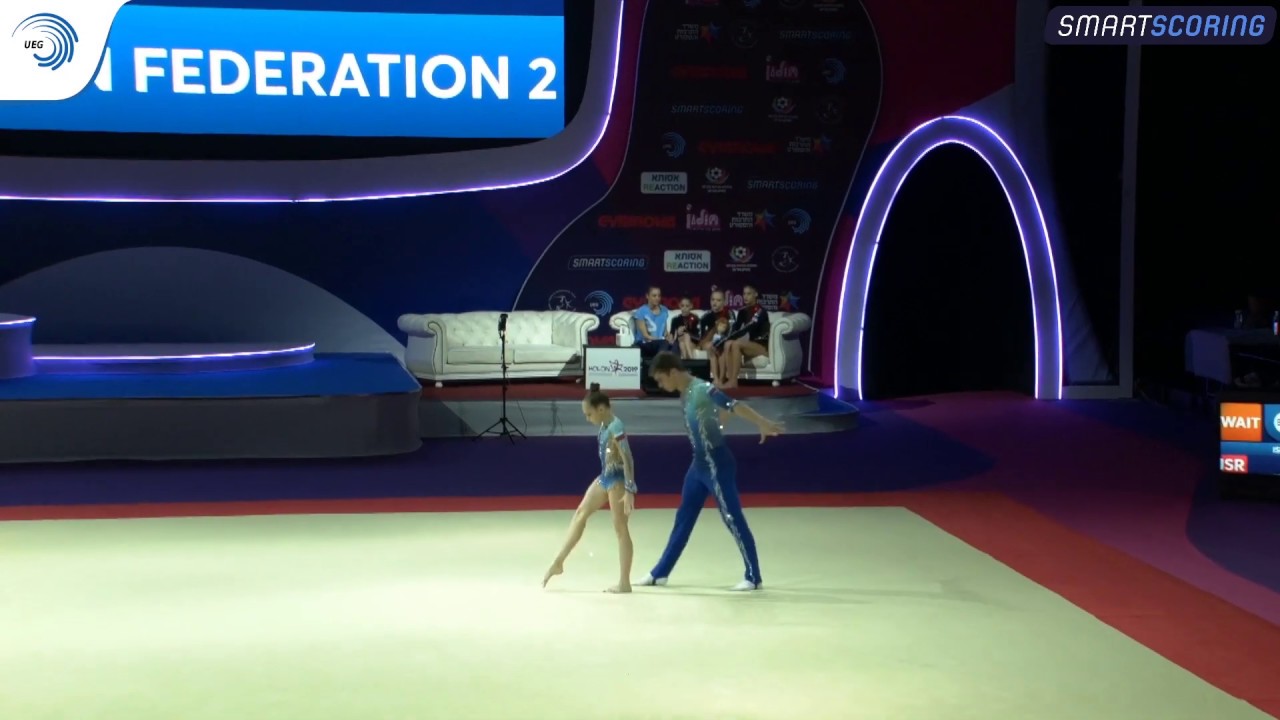 Maria BOITSOVA & Kirill ROMANOV (RUS) - 2019 junior Acro European silver medallists, dynamic