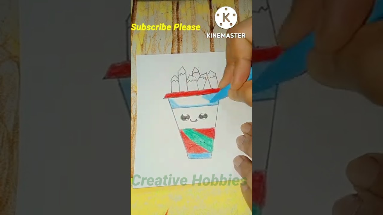 Pencil Case Drawing Easily #shorts #vairlshorts #trending #happytime #creativehobbies #art