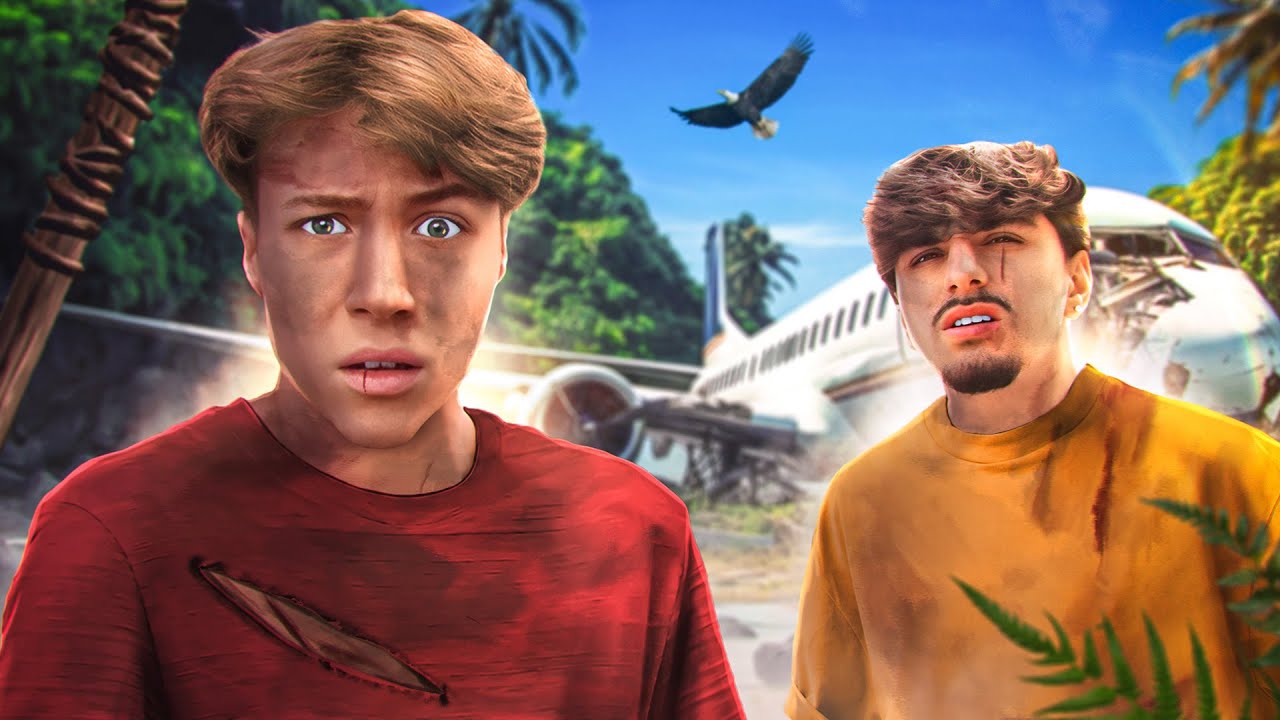 24H pour SURVIVRE à un CRASH D'AVION ! ft.leothecrack