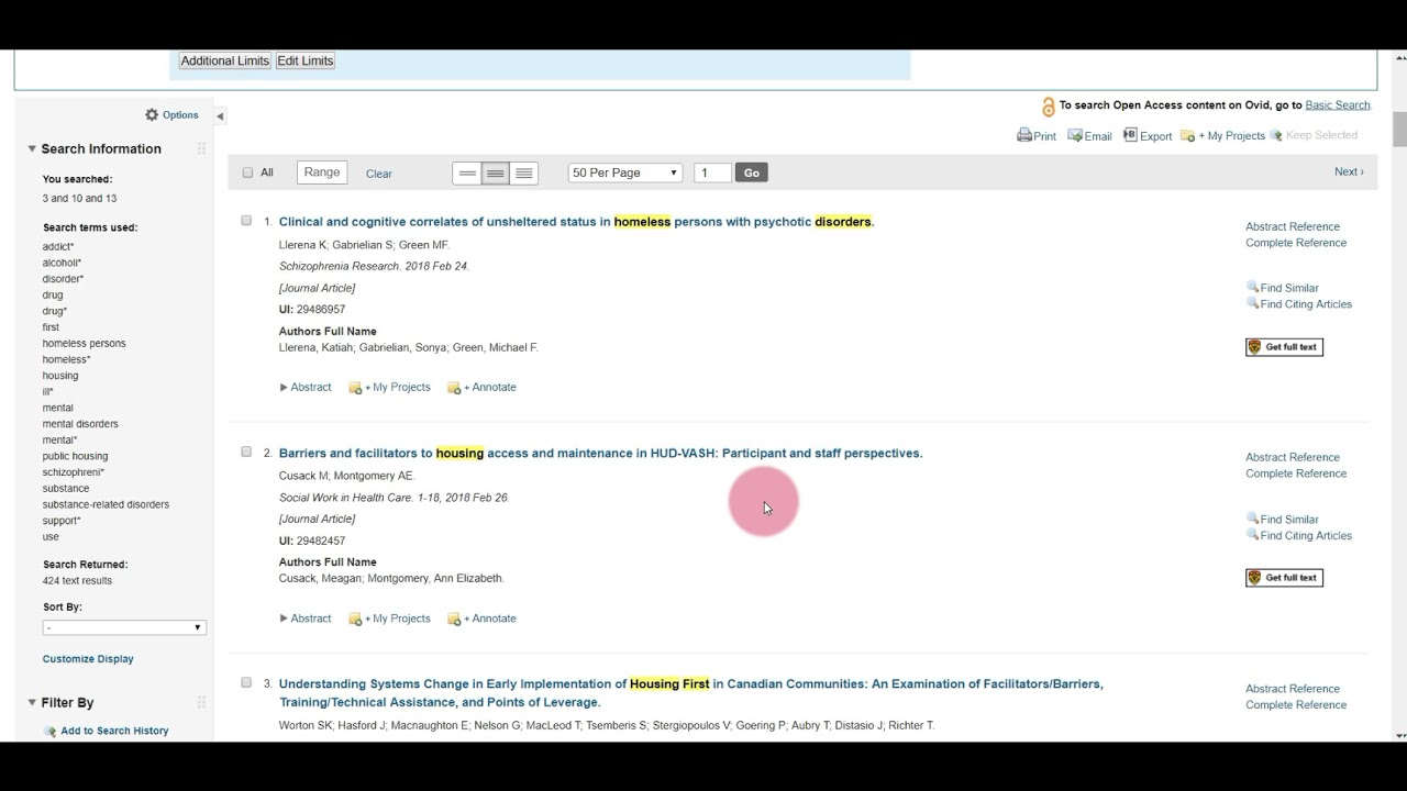 Medline: Export Search Results as an RIS File