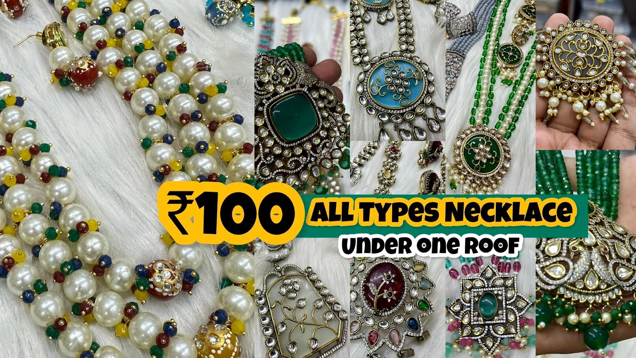 Moissanite, Fusion, Tyaani kundan, Monalisa, Pearls Mala, AD Necklaces | Jewellery Wholesale Market